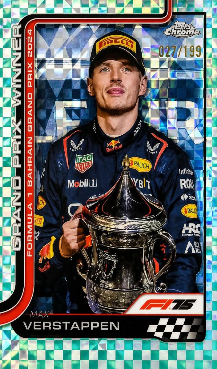 2025 Max Verstappen [Aqua Checker Flag Refractor] #93
