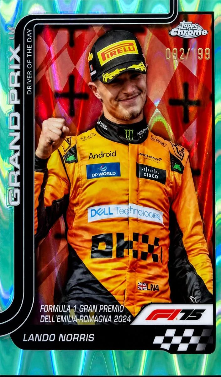 2025 Lando Norris [Aqua RayWave Refractor] #128
