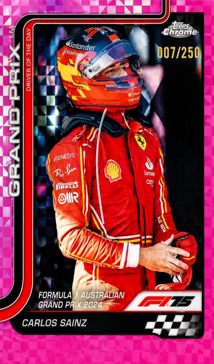 2025 Carlos Sainz [Pink Checker Flag Refractor] #124