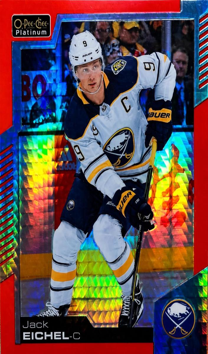 2020 O-Pee-Chee Platinum Jack Eichel [Red Prism] #8 card