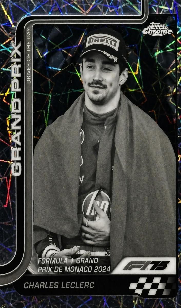 2025 Charles Leclerc [Black and White Lazer Refractor] #129