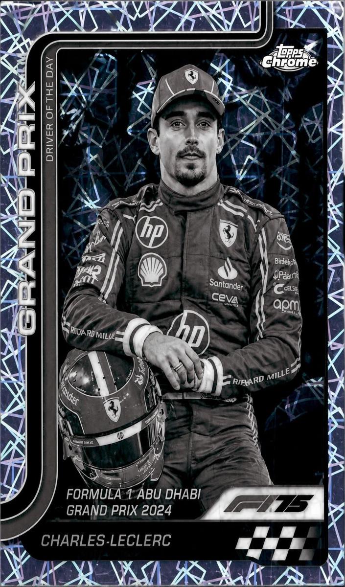 2025 Charles Leclerc [Black and White Lazer Refractor] #145