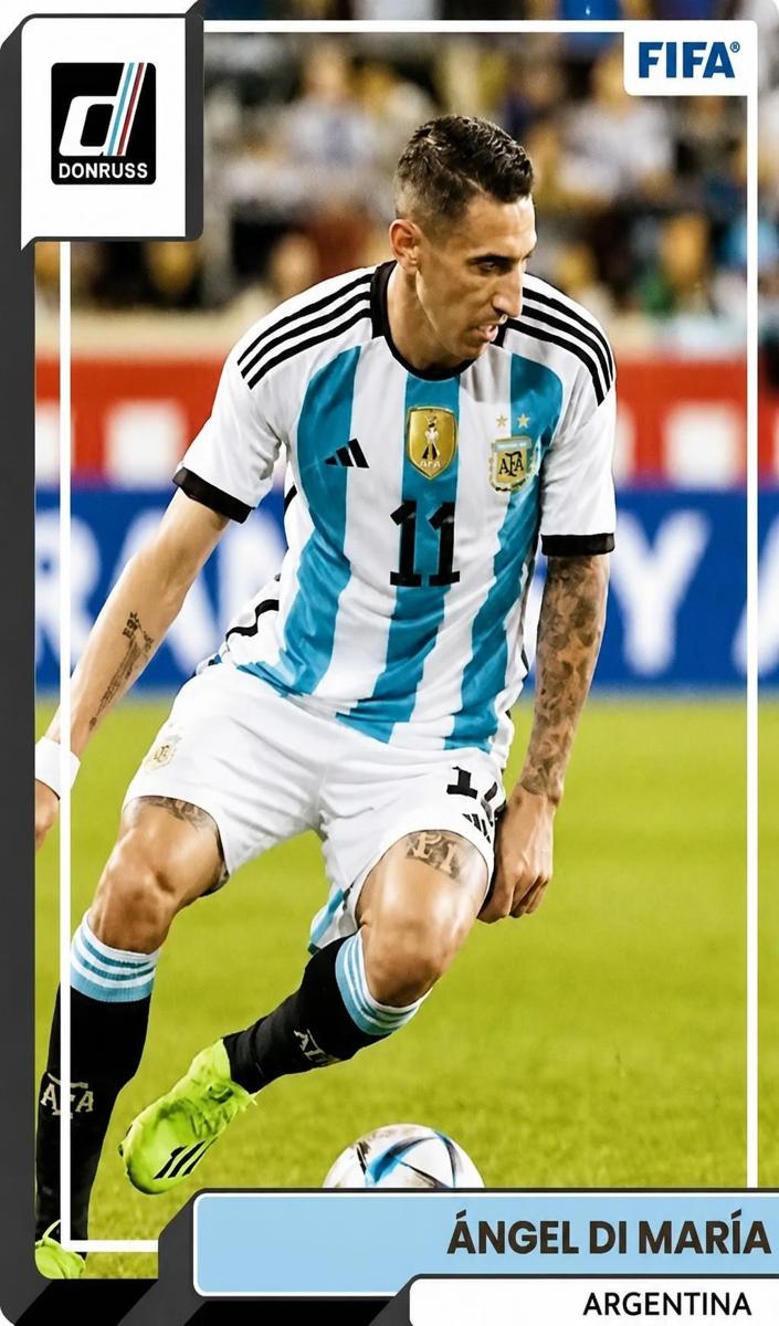 2022 Panini Donruss Angel Di Maria [Gold] #6 card