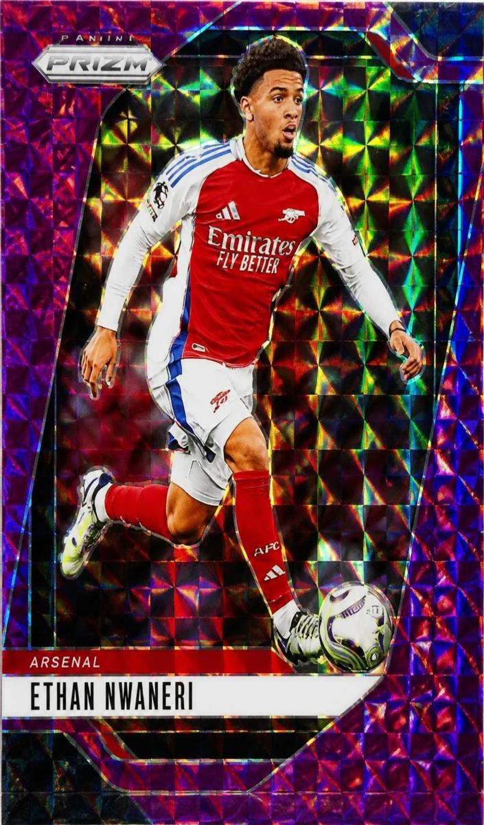 2024 Panini Prizm Premier League Ethan Nwaneri [Purple Mosaic] #31 card