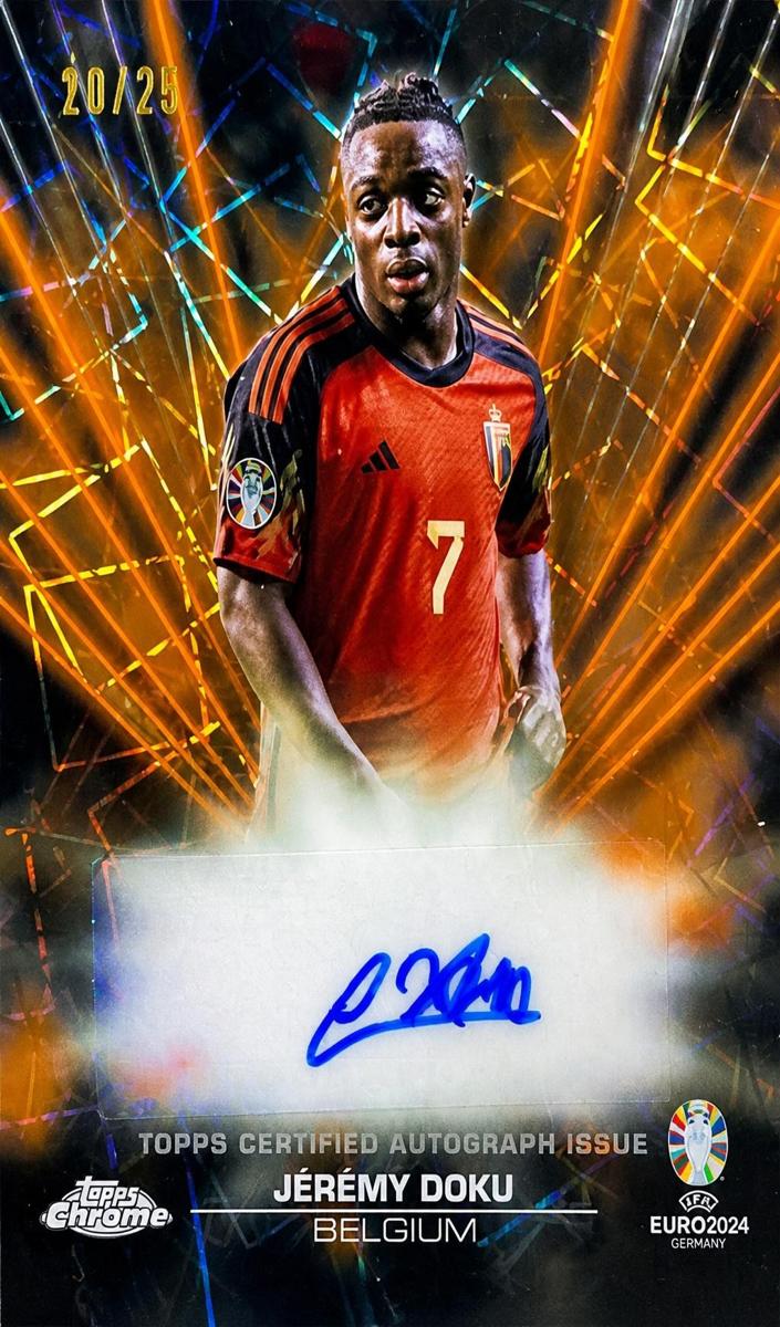 2024 Jeremy Doku [Orange Refractor] #LA-JD