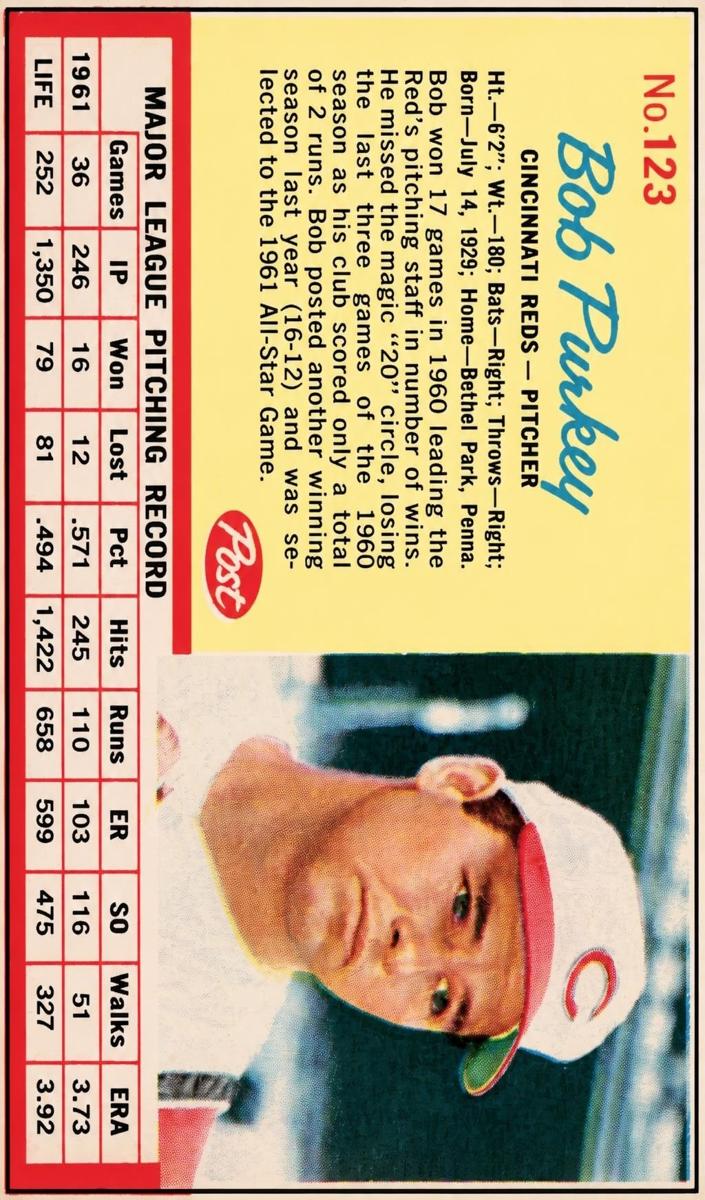 1962 Bob Purkey #123