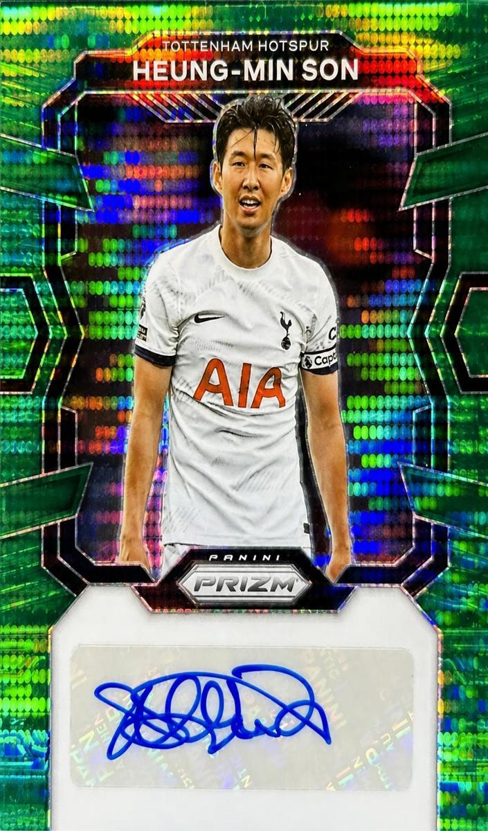 2023 Panini Prizm Premier League Heung-Min Son [Green Pulsar] #S-HMS card