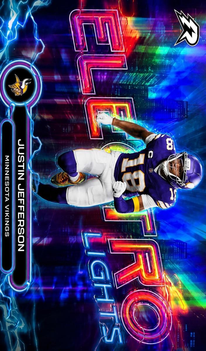 2025 Topps Resurgence Electro Lights Justin Jefferson #EL-14 card