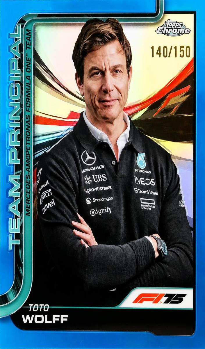 2025 Toto Wolff [Blue Refractor] #195