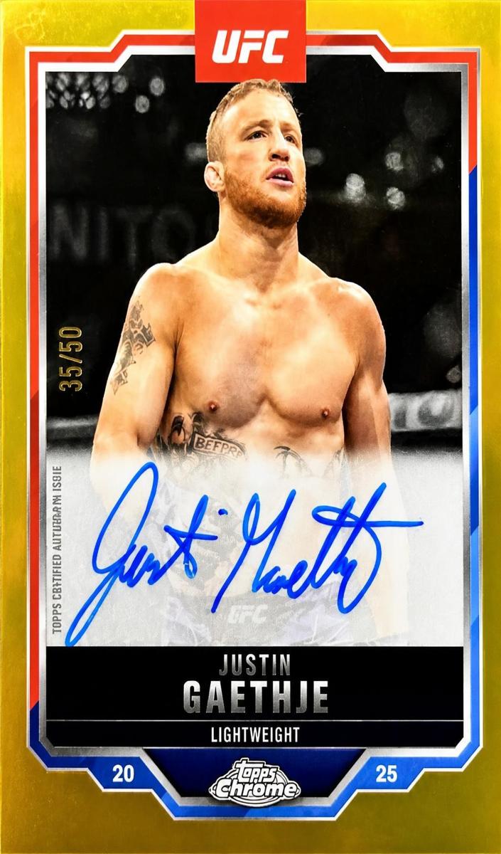 2025 Justin Gaethje [Gold Refractor] #CVA-JG