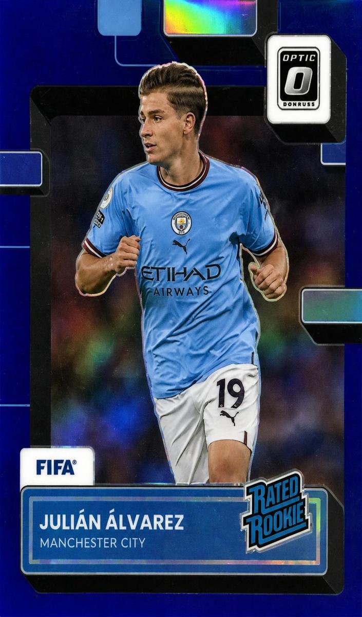 2022 Panini Donruss Julian Alvarez [Blue] #198 card