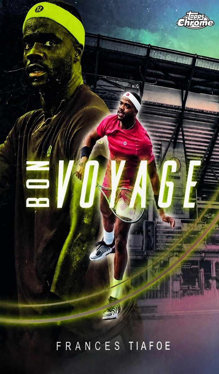 2025 Topps Chrome Bon Voyage Frances Tiafoe #BVE-2 card
