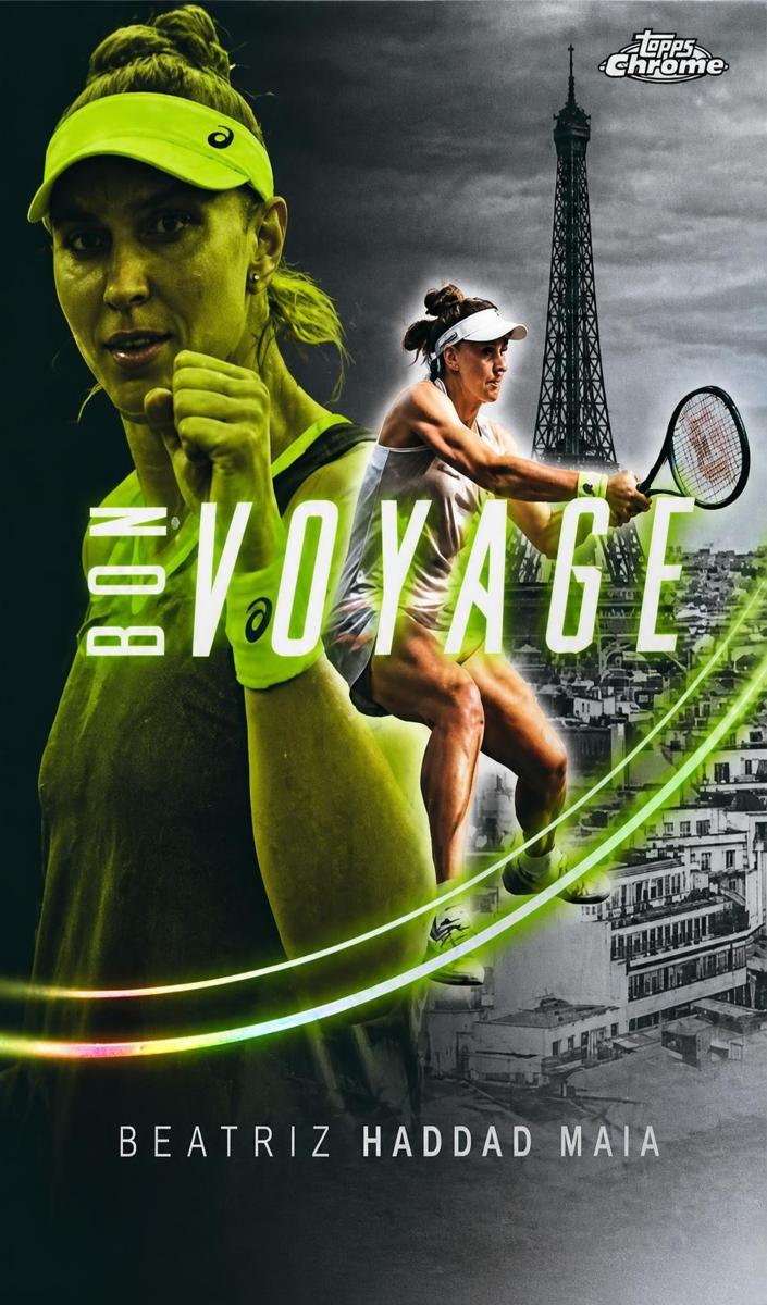 2025 Topps Chrome Bon Voyage Beatriz Haddad Maia #BVE-28 card