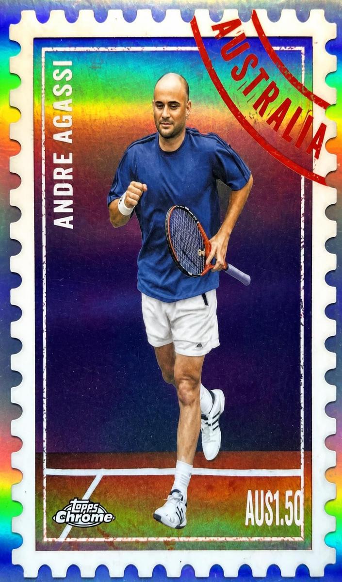 2025 Topps Chrome International Postage Andre Agassi #ITP-20 card