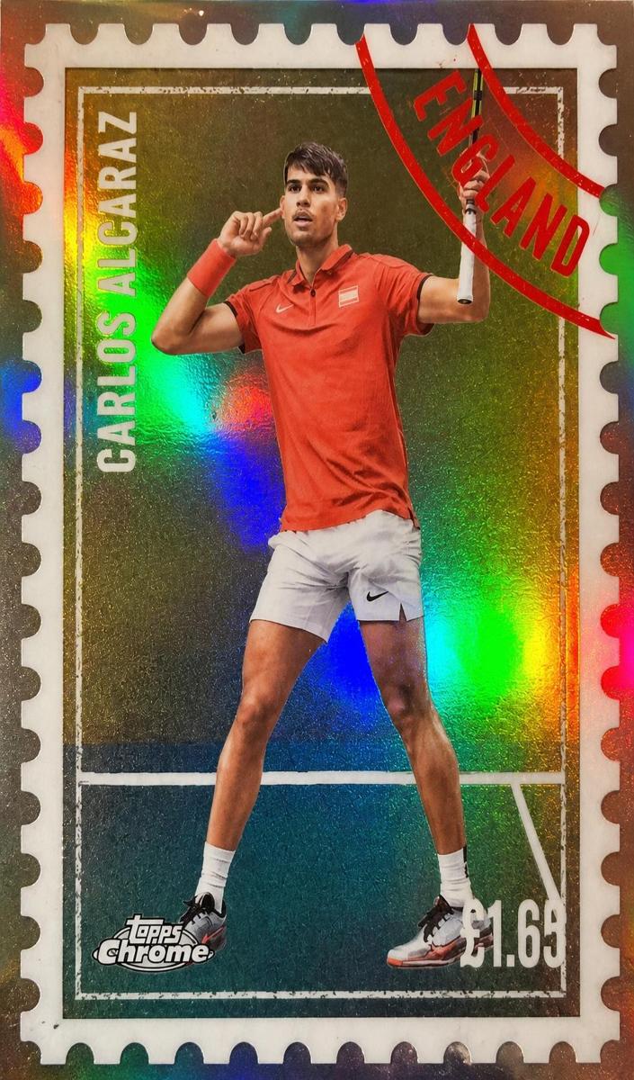 2025 Topps Chrome International Postage Carlos Alcaraz #ITP-13 card