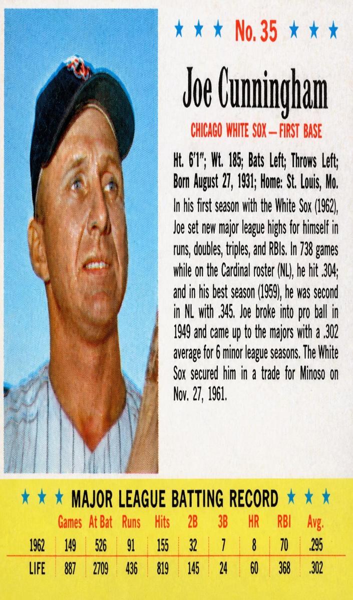 1963 Joe Cunningham #35