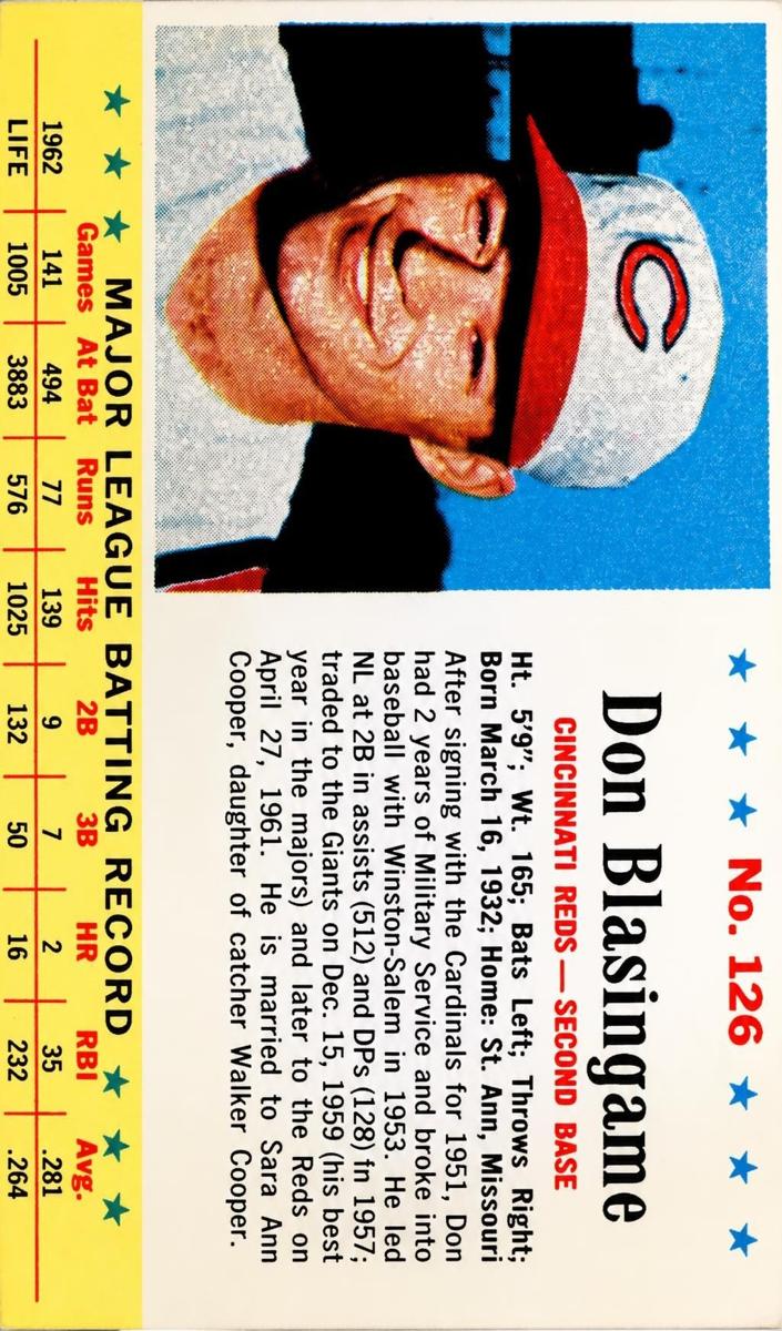 1963 Don Blasingame #126