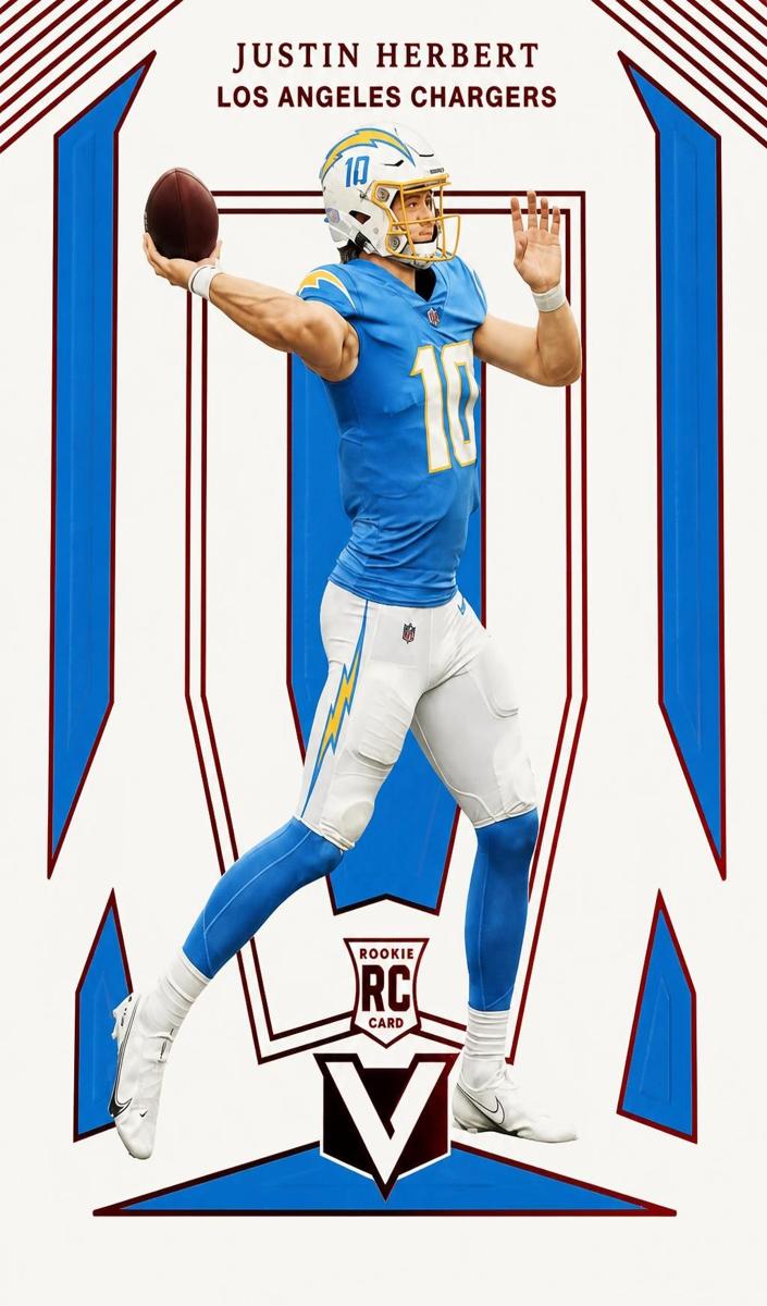 2020 Panini Chronicles Justin Herbert [Red] #V-3 card
