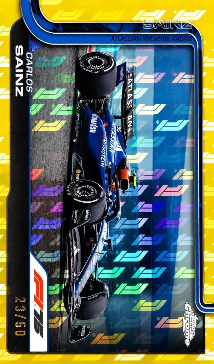 2025 Topps Chrome F1 Carlos Sainz [Gold Refractor] #90 card