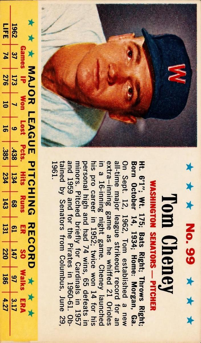 1963 Tom Cheney #99