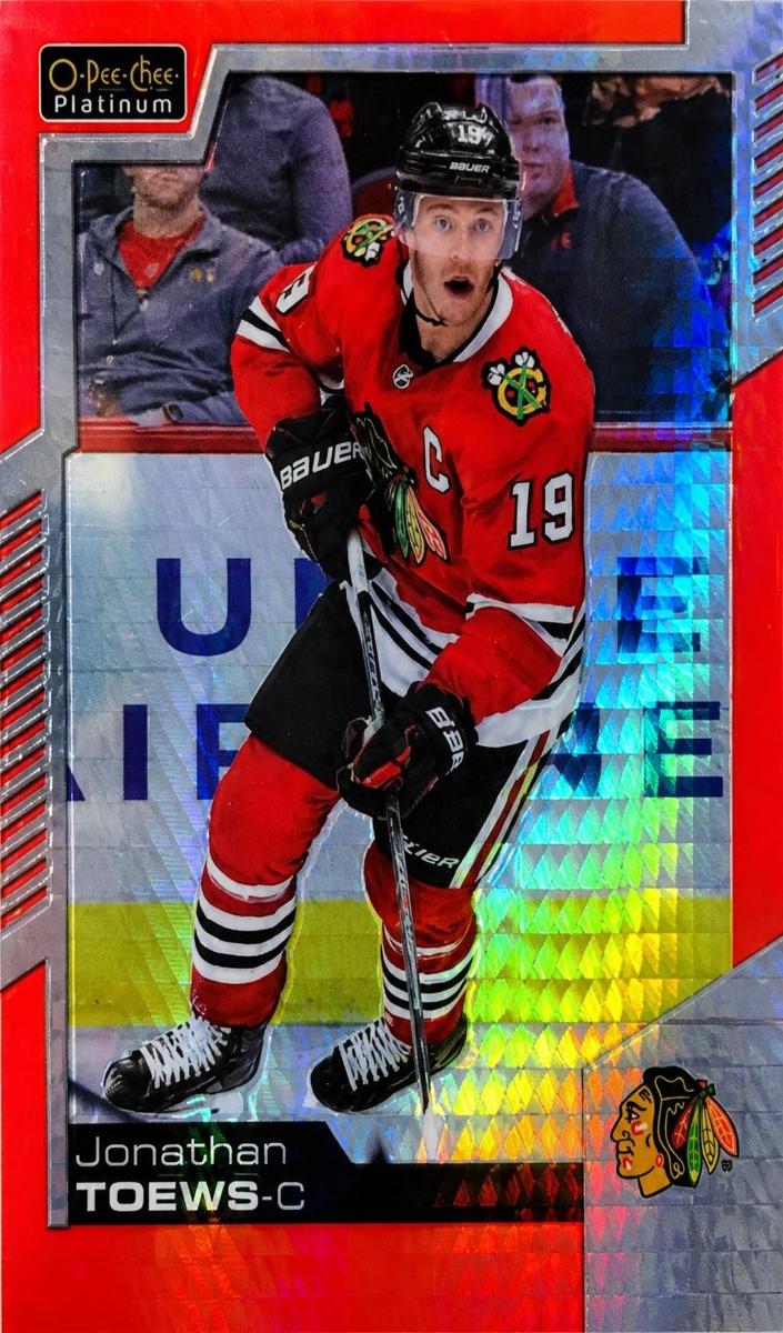 2020 O-Pee-Chee Platinum Jonathan Toews [Violet Pixels] #142 card