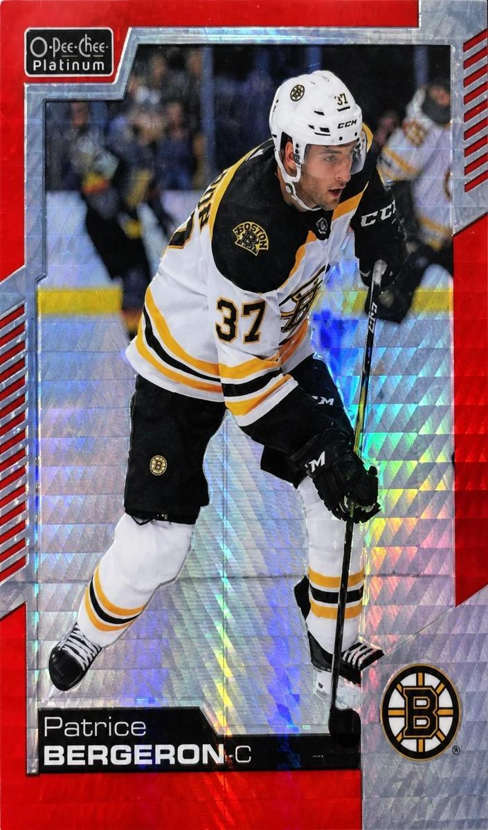 2020 O-Pee-Chee Platinum Patrice Bergeron #13 card