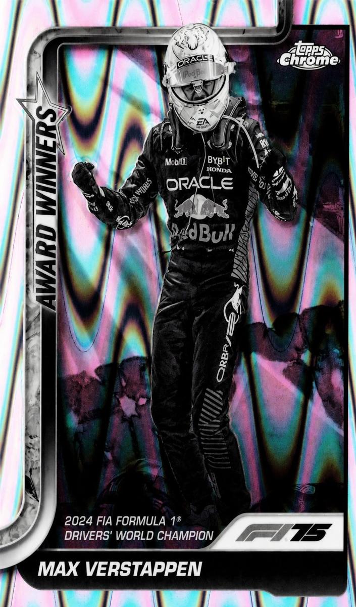 2025 Max Verstappen [Black and White RayWave Refractor] #148