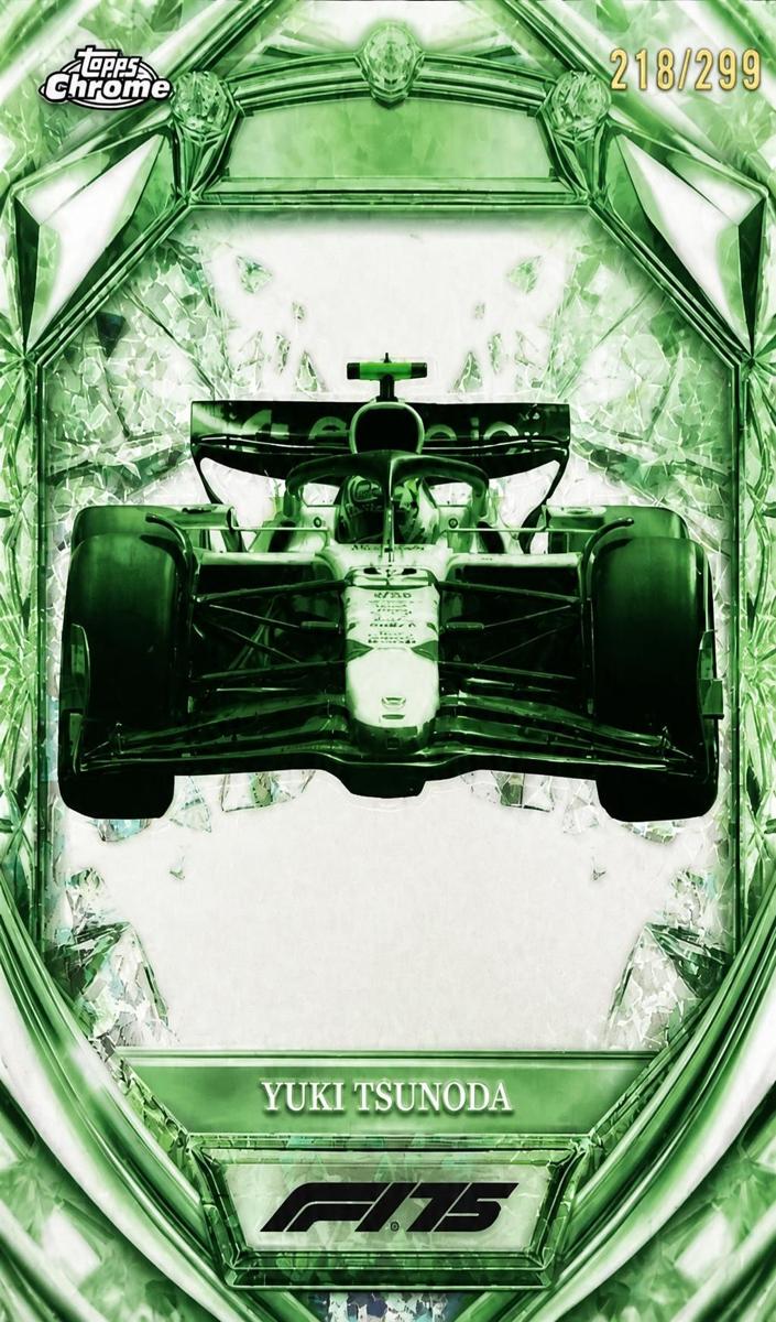 2025 Topps Chrome Formula 1 Diamond 75th Anniversary Yuki Tsunoda #D75-22 card