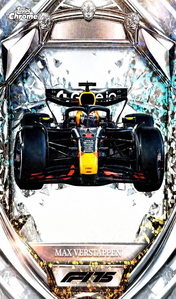 2025 Topps Chrome Formula 1 Diamond 75th Anniversary Max Verstappen #D75-21 card