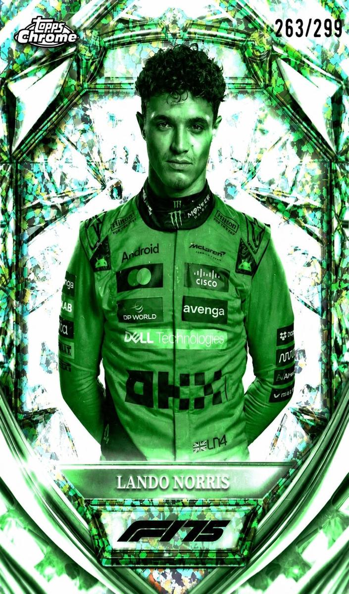 2025 Lando Norris [Night Vision Mini-Diamond F1 Refractor] #D75-5