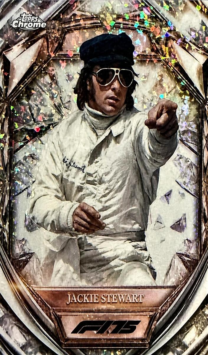2025 Topps Chrome Formula 1 Diamond 75th Anniversary Jackie Stewart #D75-43 card