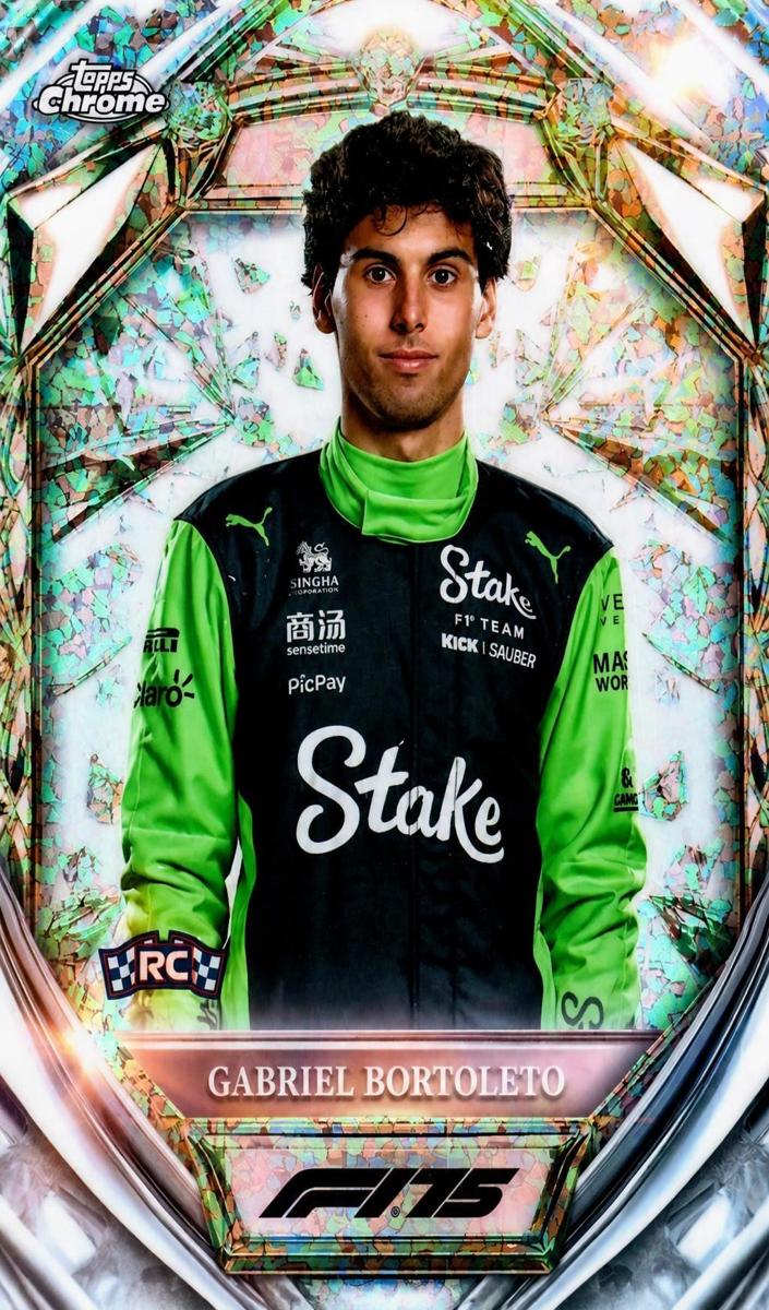 2025 Topps Chrome Formula 1 Diamond 75th Anniversary Gabriel Bortoleto #D75-20 card