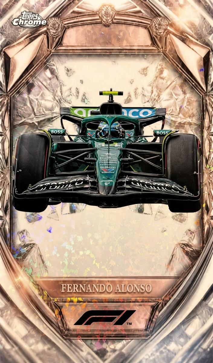 2025 Topps Chrome Formula 1 Diamond 75th Anniversary Fernando Alonso #D75-29 card