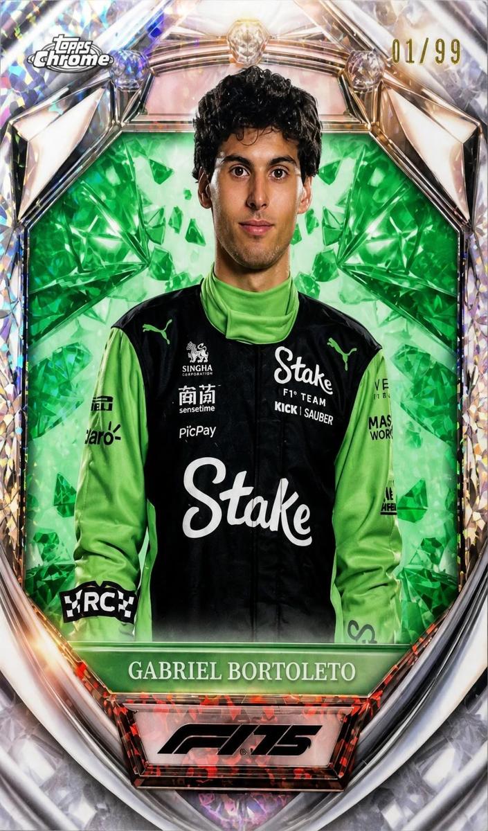 2025 Gabriel Bortoleto [Green Mini-Diamond Refractor] #D75-20