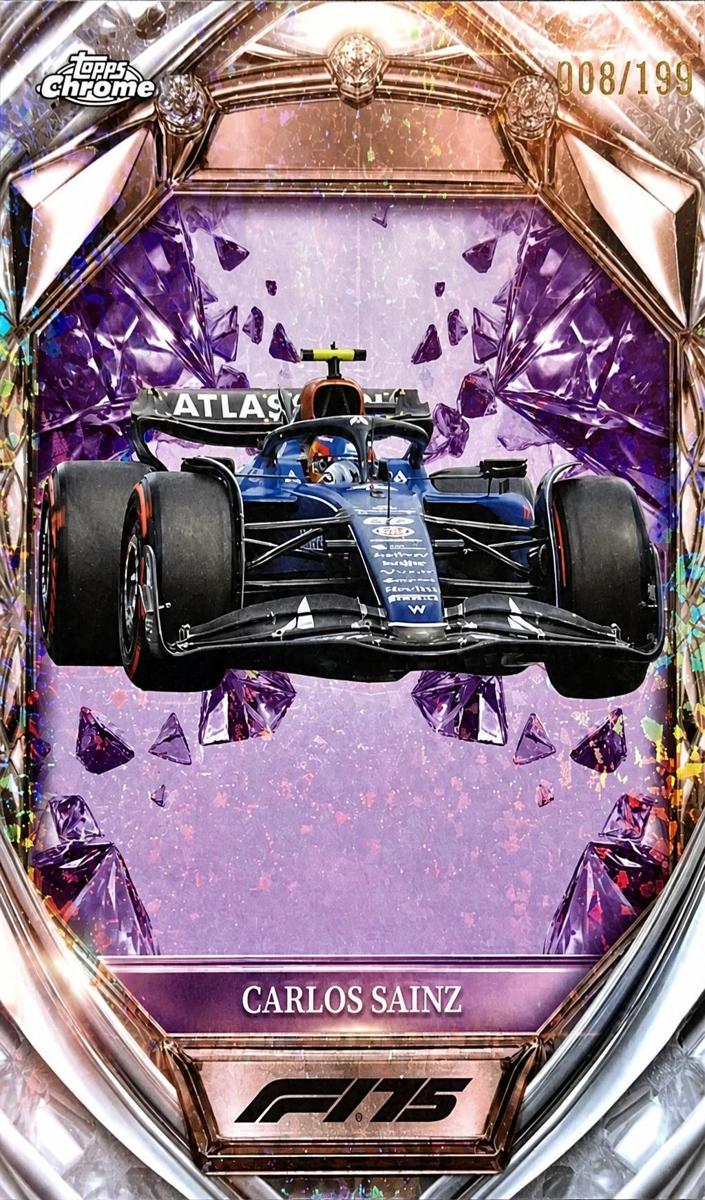2025 Topps Chrome Formula 1 Diamond 75th Anniversary Carlos Sainz #D75-38 card