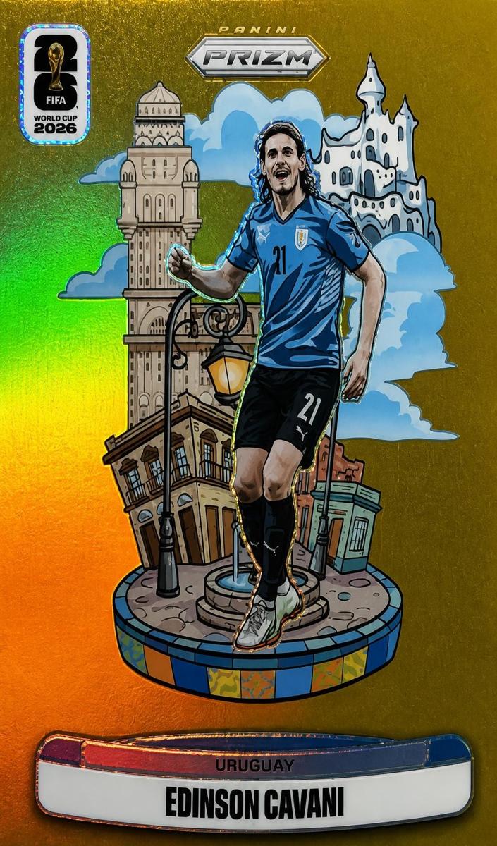 2026 Panini Prizm FIFA World Cup Edinson Cavani [Gold] #26 card
