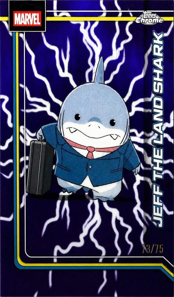 2026 Jeff the Land Shark [Orange Wave Refractor] #60