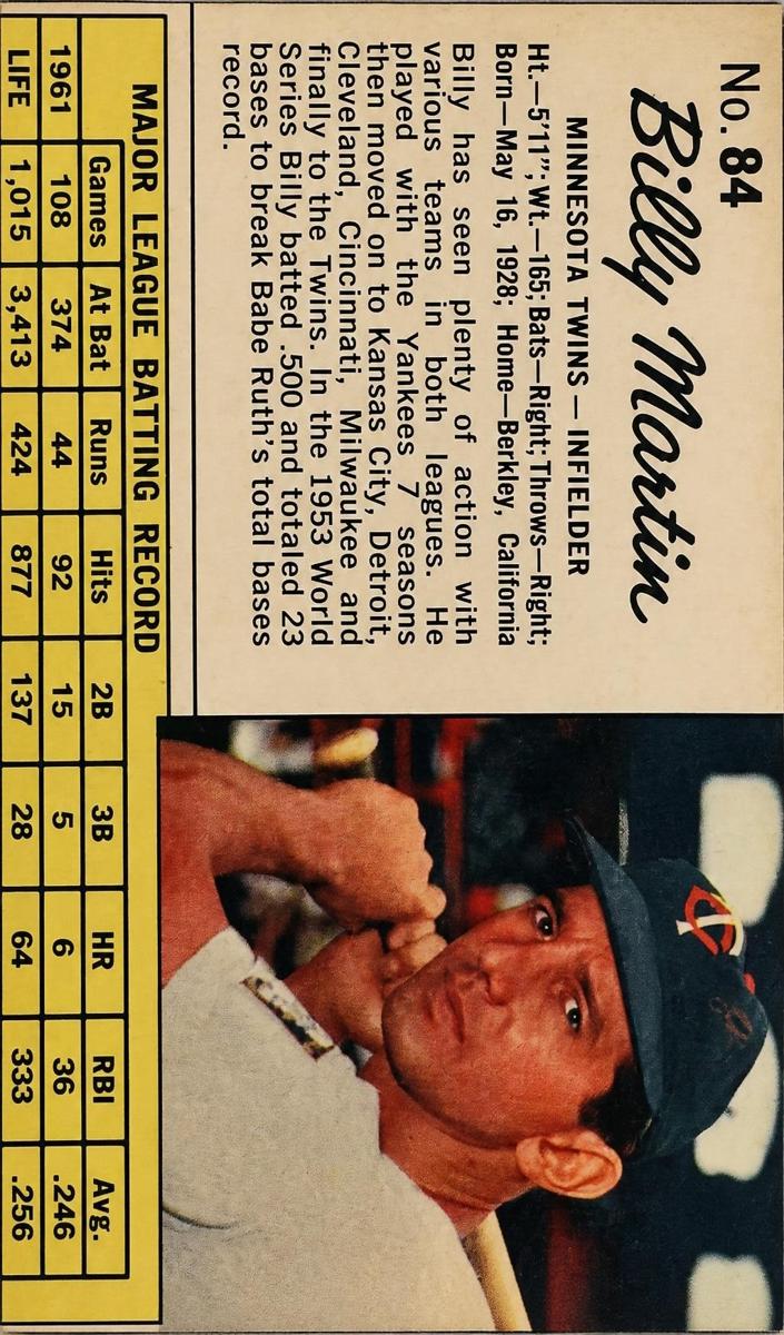 1962 Billy Martin #84