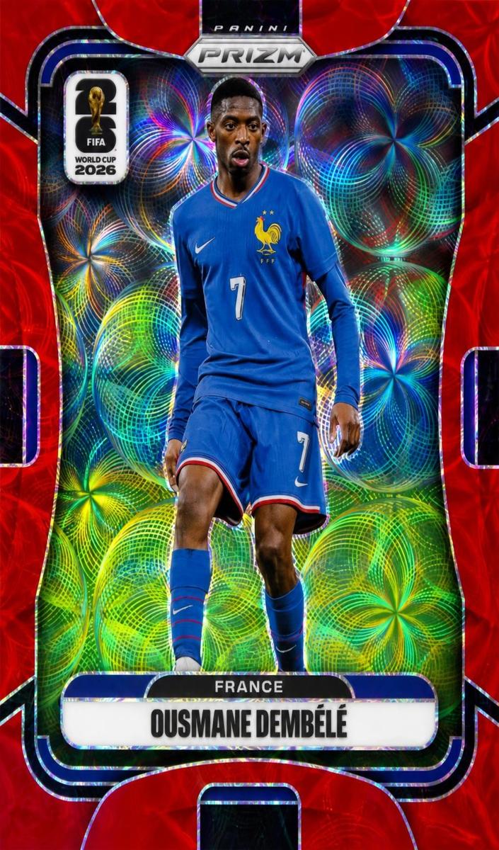 2026 Panini Prizm FIFA World Cup Ousmane Dembele [Red] #37 card