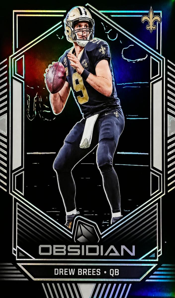 2019 Panini Obsidian Drew Brees #79 card