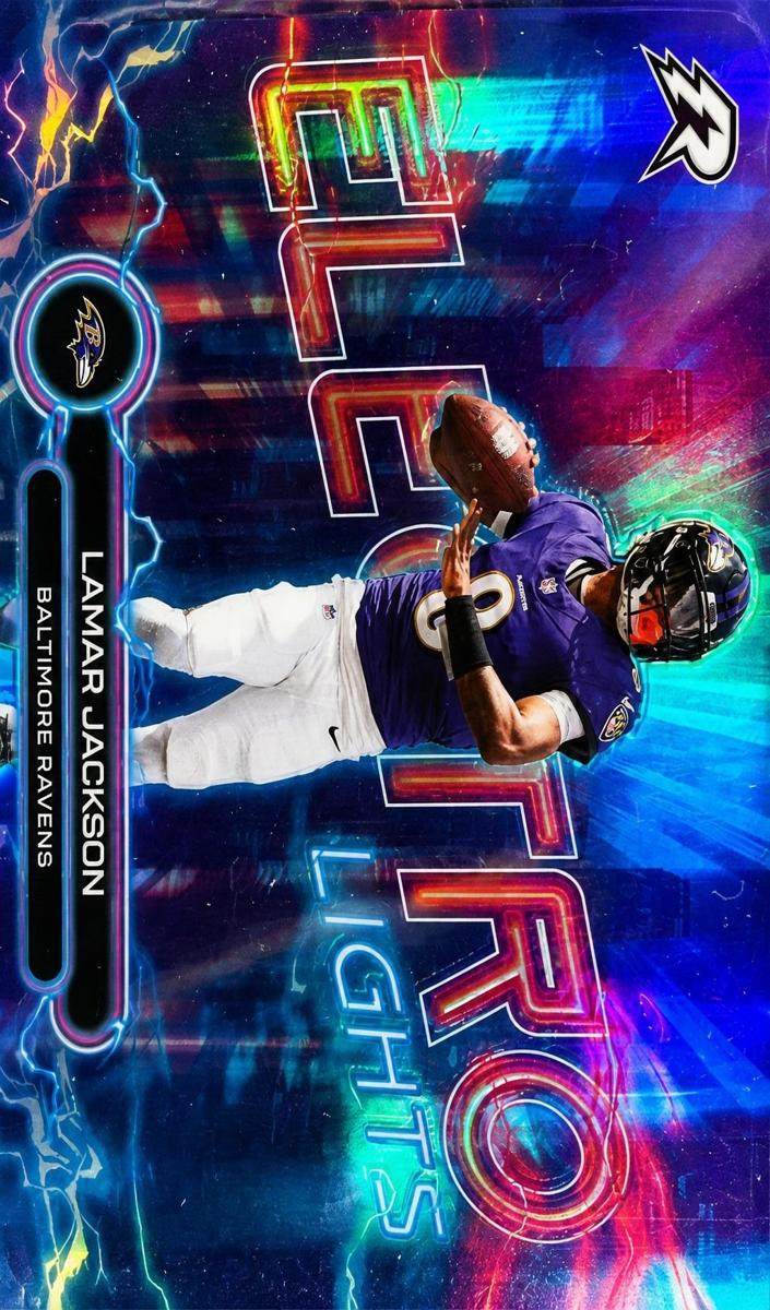 2025 Topps Resurgence Electro Lights Lamar Jackson #EL-5 card