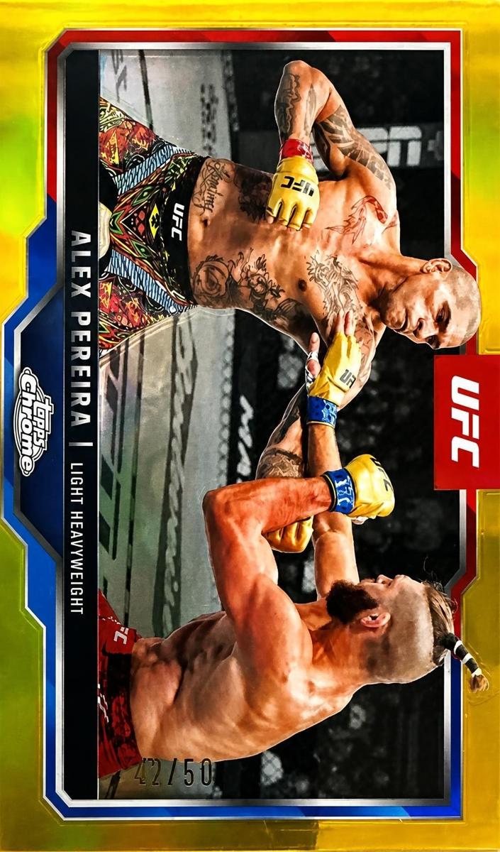 2025 Topps Chrome Alex Pereira [Gold Refractor] #2 card