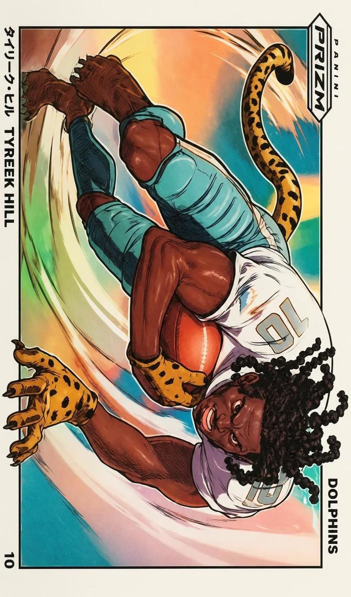 2024 Panini Prizm Manga Tyreek Hill #M-TH card