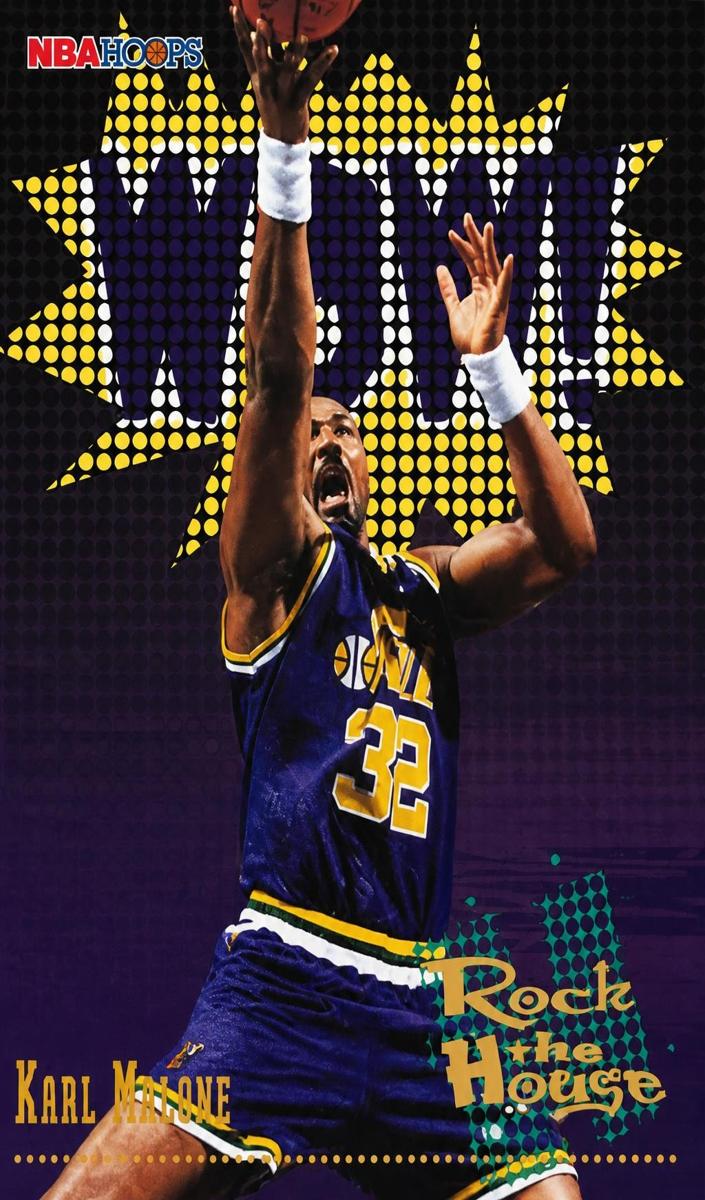 1995 Hoops Karl Malone #387 card