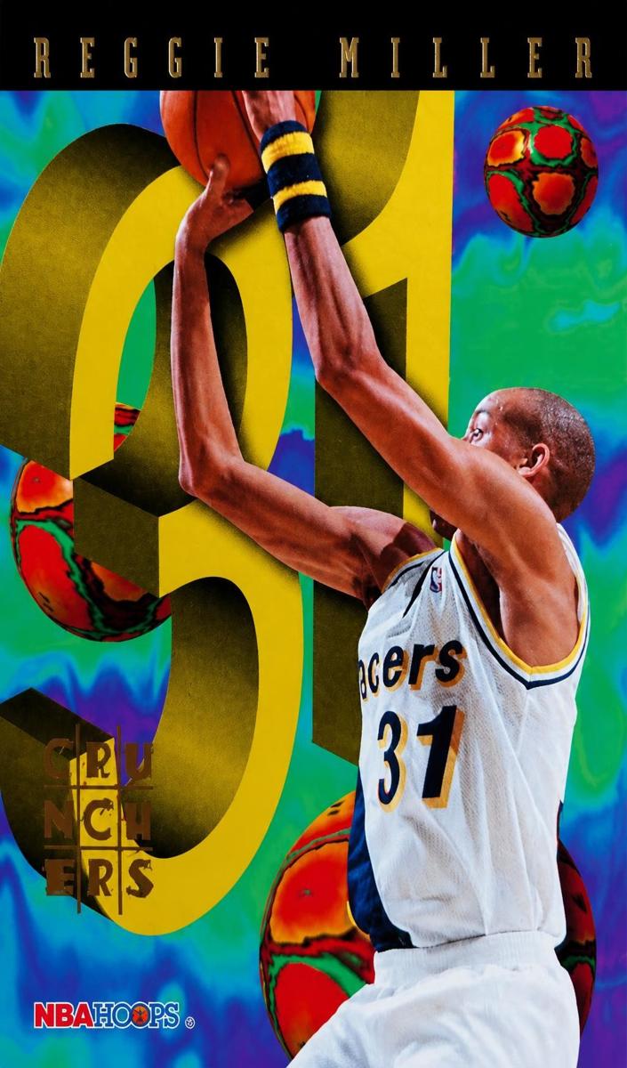 1995 Hoops Number Crunchers Reggie Miller #16 card