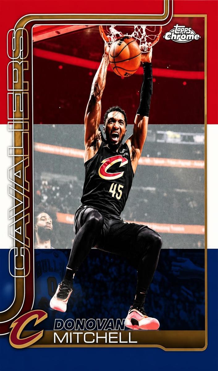 2025 Donovan Mitchell [Red White and Blue Refractor] #19
