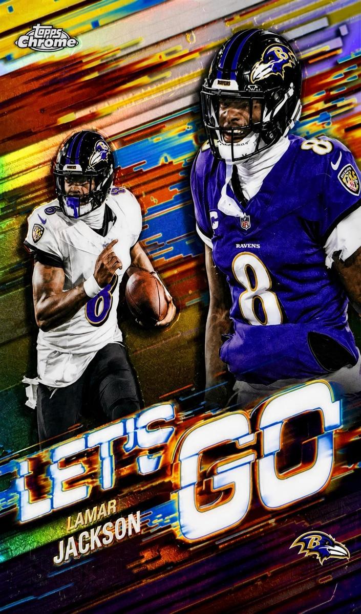 2025 Topps Chrome Let's Go Lamar Jackson #LG-2 card