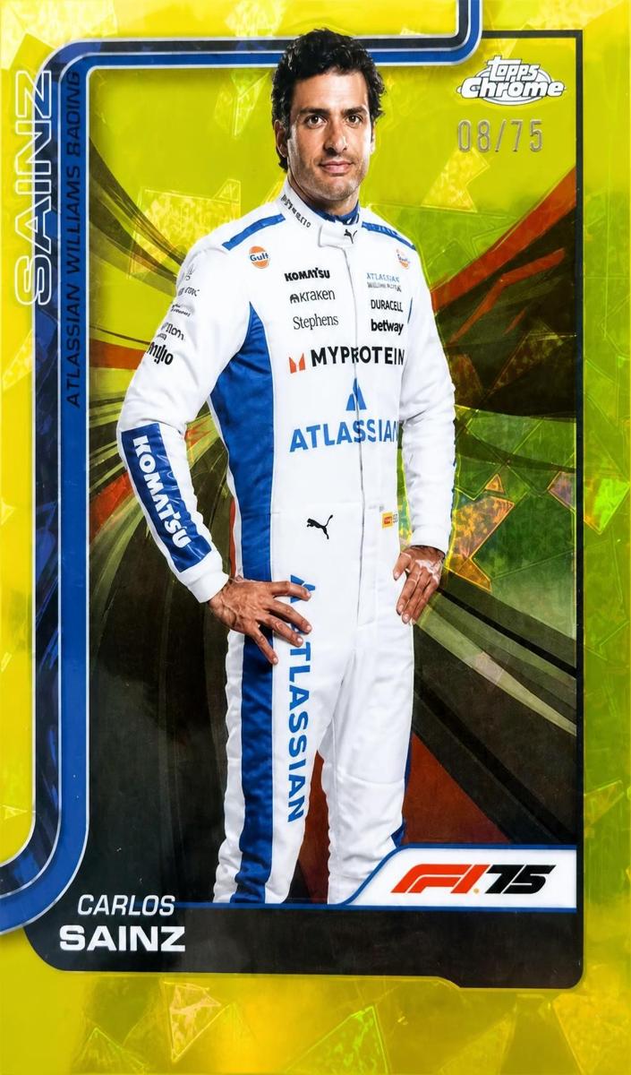 2023 Topps Chrome Sapphire F1 Carlos Sainz [Red] #18 card