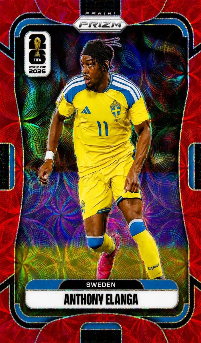 2026 Panini Prizm FIFA World Cup Anthony Elanga [Red] #499 card