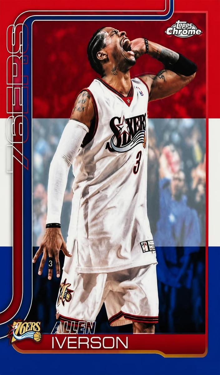 2025 Allen Iverson [Red White and Blue Refractor] #145